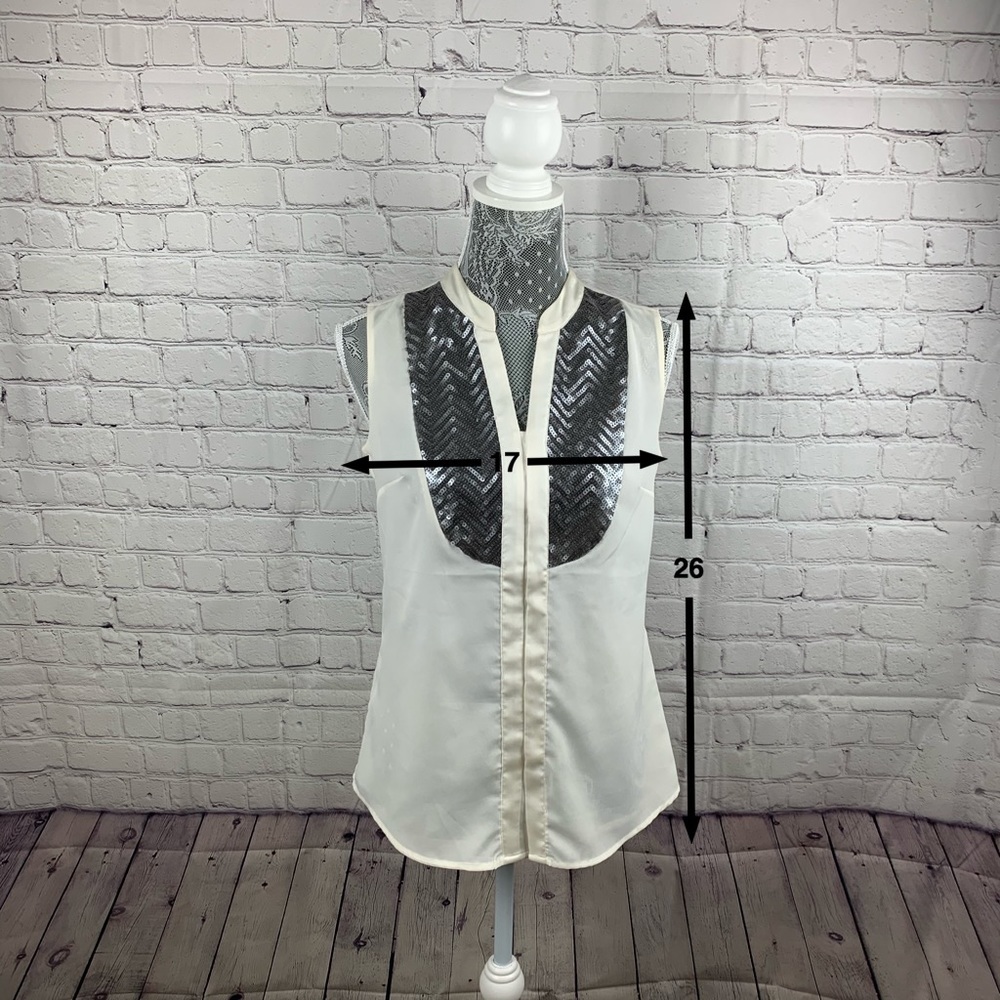 The Limited Sequins blouse with hidden buttons SZS - Picture 2 of 6